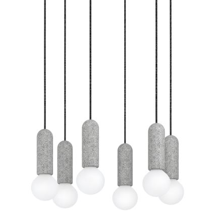 Eglo - Lustra ar auklu 6xE27/40W/230V zirneklis