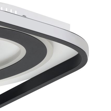 Eglo - LED Aptumšojama griestu lampa LED/21,5W/230V + LED/10,5W + LED/3W 3000-6500K melna + tālvadības pults