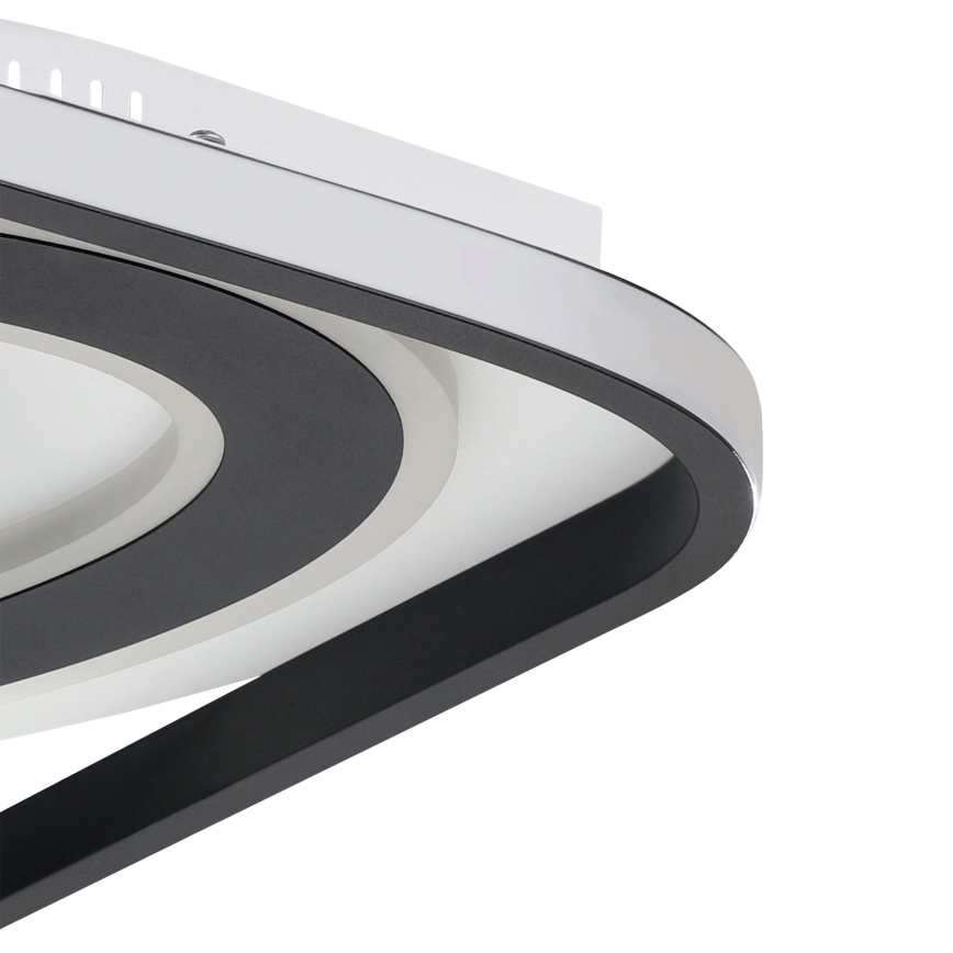 Eglo - LED Aptumšojama griestu lampa LED/21,5W/230V + LED/10,5W + LED/3W 3000-6500K melna + tālvadības pults