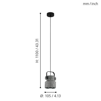 Eglo - Lustra ar auklu 1xE27/40W/230V