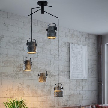 Eglo 39856 - HILCOTT pie griestiem montējama lampa 5xE27/40W/230V