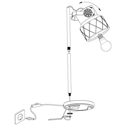Eglo - Galda lampa 1xE27/40W/230V
