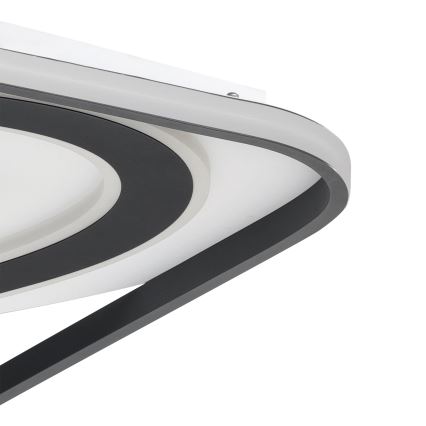 Eglo - LED Aptumšojama griestu lampa LED/28W/230V+LED/13W+ LED/2,8W 3000-6500K melna + tālvadības pults