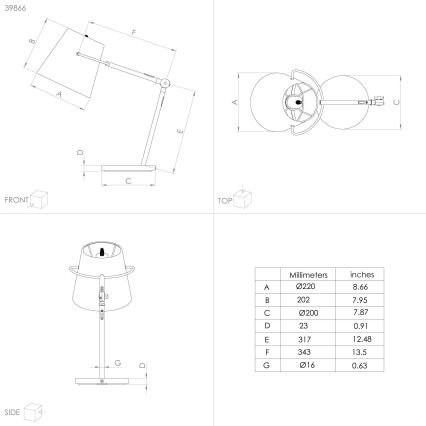 Eglo - Galda lampa 1xE27/40W/230V