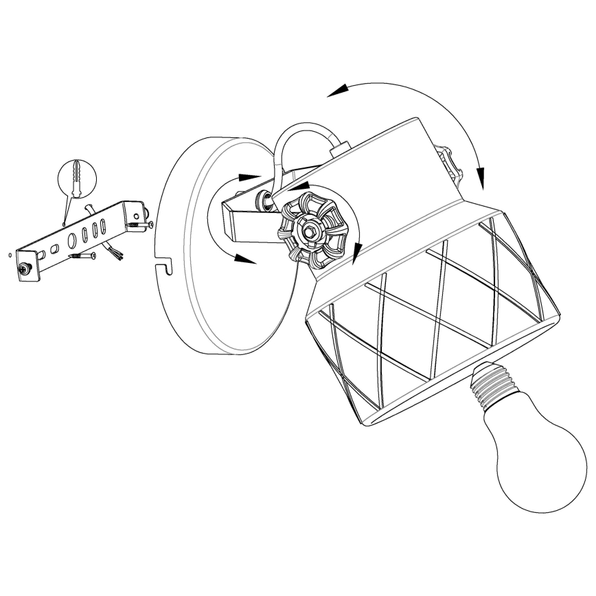 Eglo - Griestu gaismeklis 1xE27/40W/230V