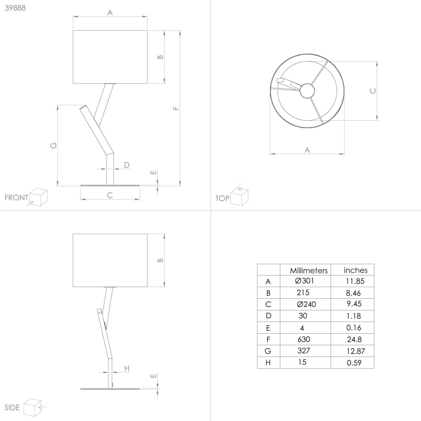 Eglo - Galda lampa 1xE27/40W/230V