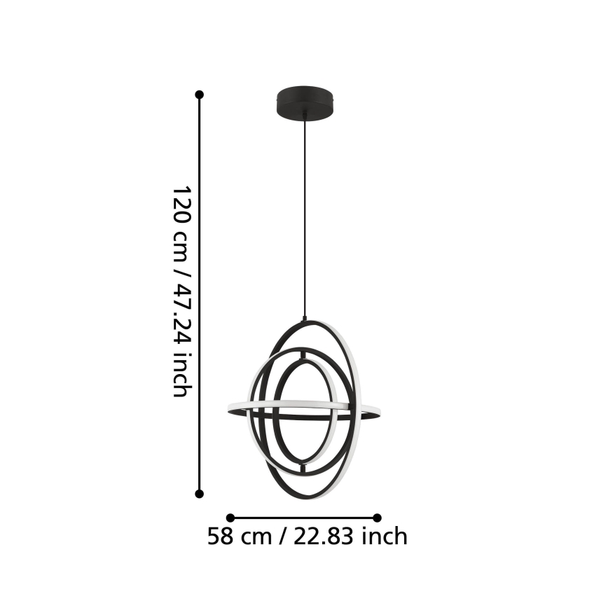 Eglo - LED Lustra ar auklu LED/44W/230V