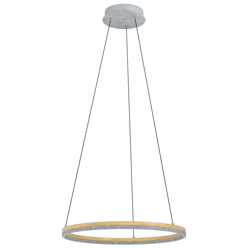 Eglo - LED Aptumšojama lustra ar auklu LED/36W/230V 3000K pelēka/ozols