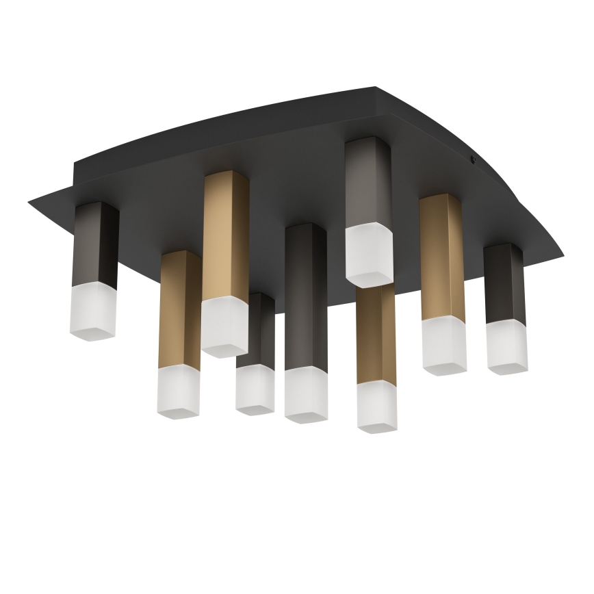 Eglo - LED Aptumšojama griestu lampa 9xLED/3,1W/230V 3000K antracīta/zelta
