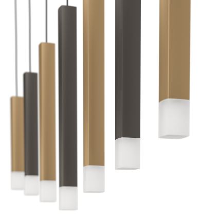 Eglo - LED Aptumšojama lustra ar auklu 7xLED/3,1W/230V 3000K antracīta/zelta