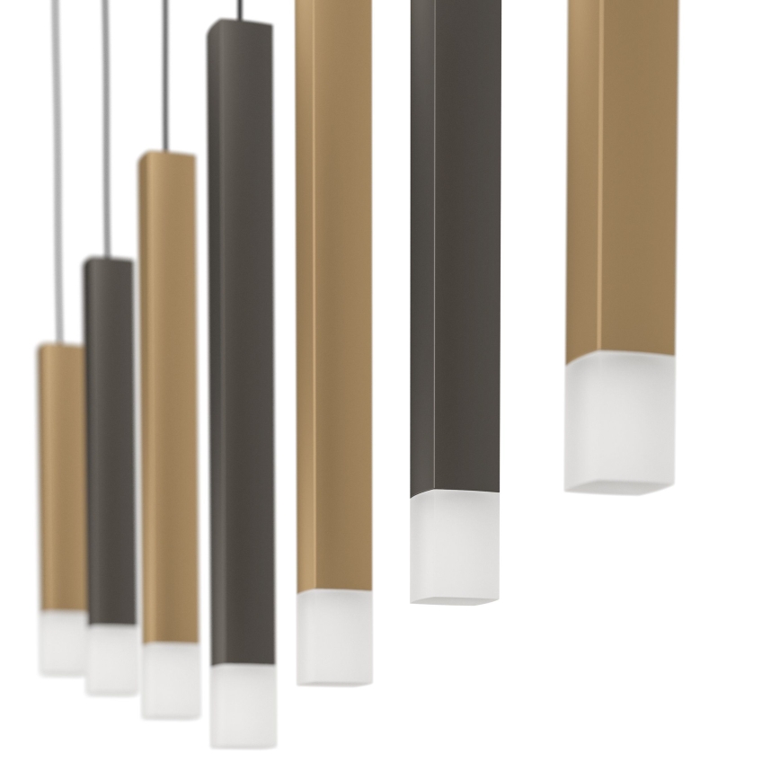 Eglo - LED Aptumšojama lustra ar auklu 7xLED/3,1W/230V 3000K antracīta/zelta