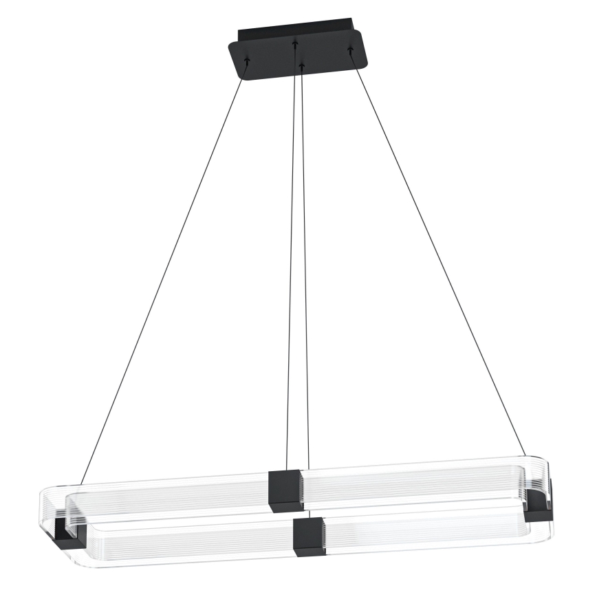 Eglo - LED Aptumšojama lustra ar auklu LED/39,2W/230V 3000K melna