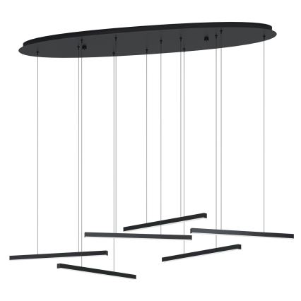 Eglo - LED Aptumšojama lustra ar auklu 6xLED/8,4W/230V 3000K melna