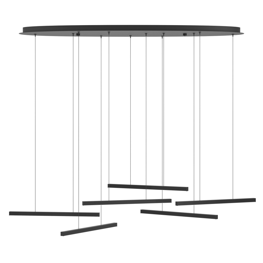 Eglo - LED Aptumšojama lustra ar auklu 6xLED/8,4W/230V 3000K melna