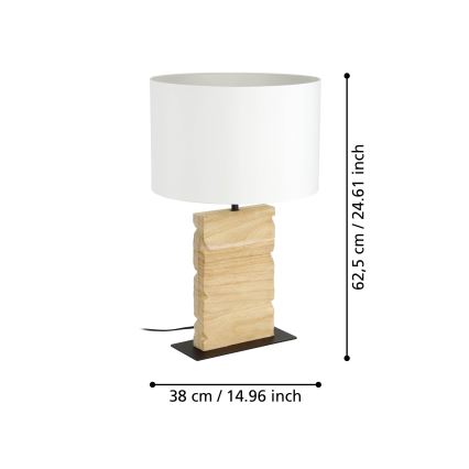 Eglo - Galda lampa 1xE27/40W/230V 62,5 cm brūna