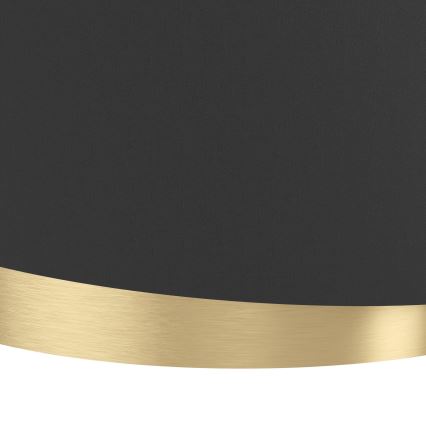 Eglo 39926 - Lustra ar auklu MANDERLINE 1xE27/40W/230V melna/zelta
