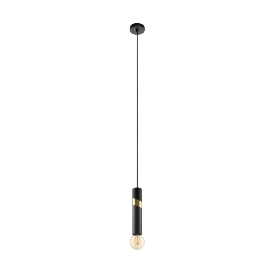 Eglo - Lustra ar auklu 1xE27/40W/230V melna/zelta