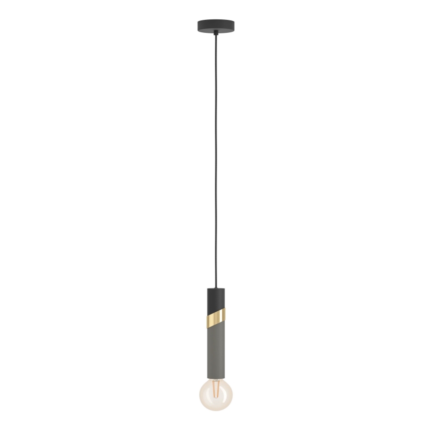 Eglo - Lustra ar auklu 1xE27/40W/230V melna/zelta