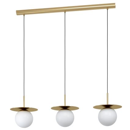 Eglo - Lustra ar auklu 3xE27/40W/230V zelta