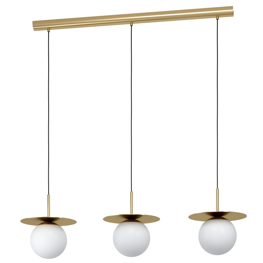 Eglo - Lustra ar auklu 3xE27/40W/230V zelta