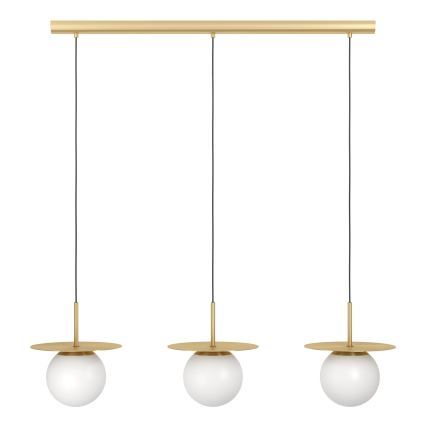 Eglo - Lustra ar auklu 3xE27/40W/230V zelta
