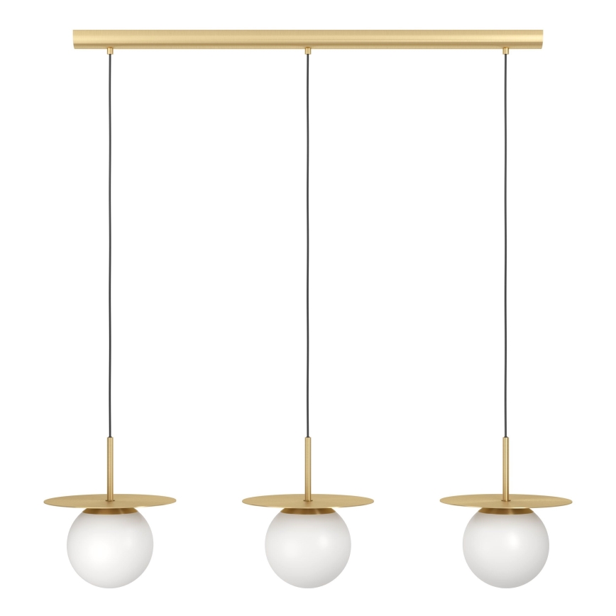 Eglo - Lustra ar auklu 3xE27/40W/230V zelta