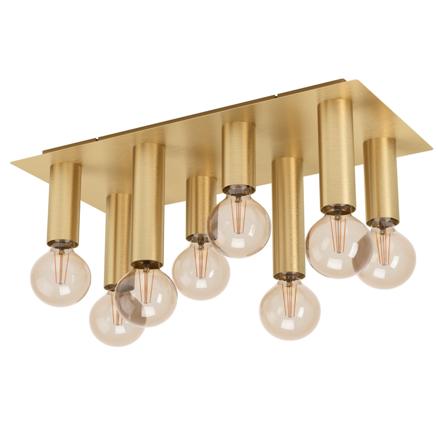 Eglo - Griestu lampa 8xE27/40W/230V zelta