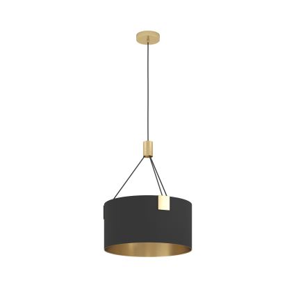 Eglo - Lustra ar auklu 3xE27/40W/230V melna/zelta