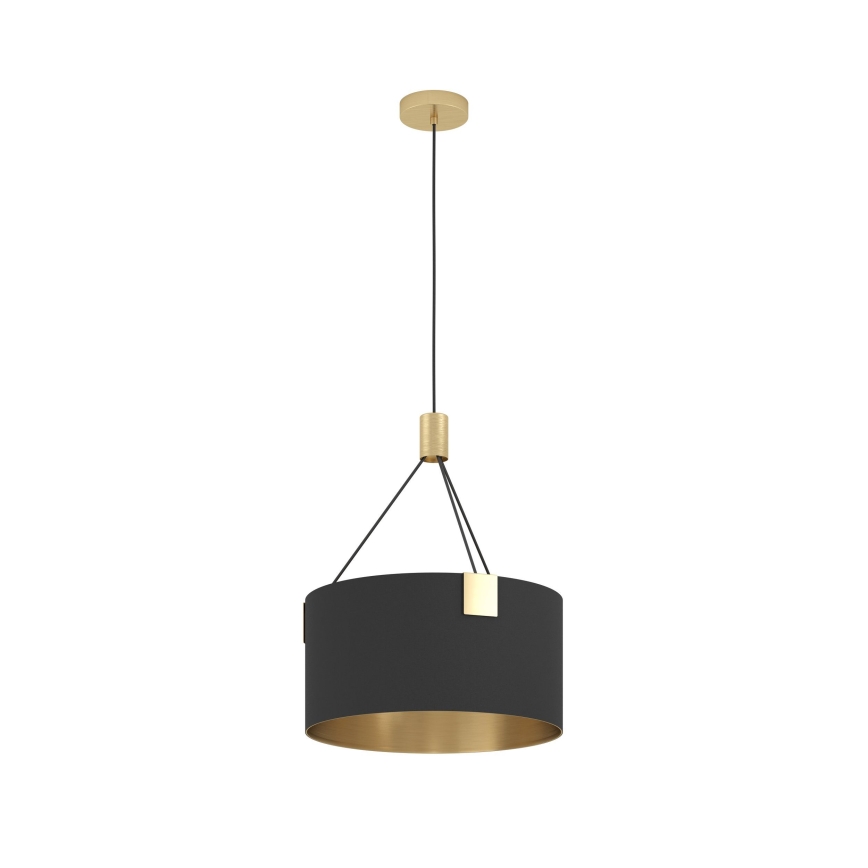 Eglo - Lustra ar auklu 3xE27/40W/230V melna/zelta