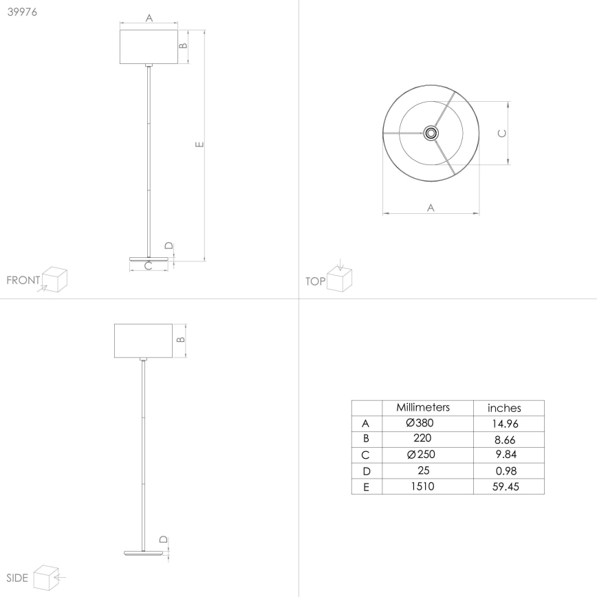 Eglo - Grīdas stāvlampa 1xE27/40W/230V zila/zelta