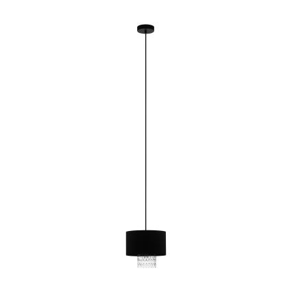 Eglo - Lustra ar auklu 1xE27/40W/230V melna