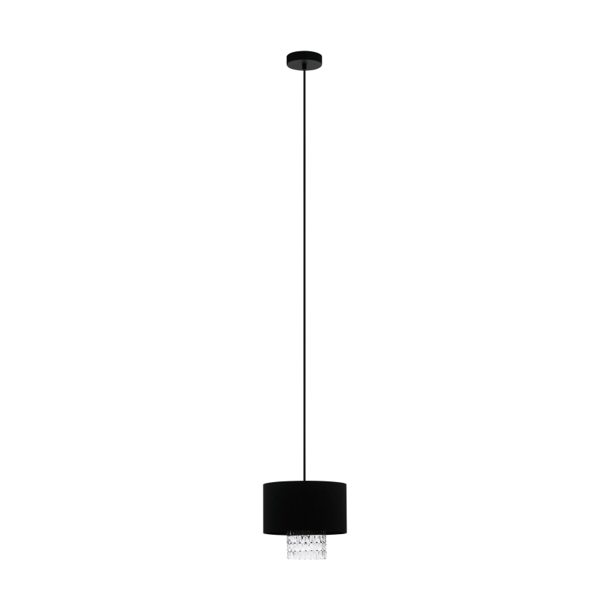 Eglo - Lustra ar auklu 1xE27/40W/230V melna