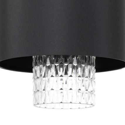 Eglo - Lustra ar auklu 1xE27/40W/230V melna