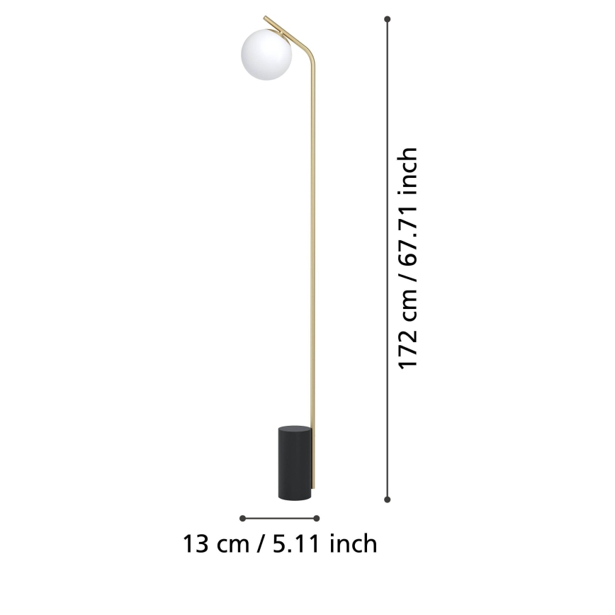 Eglo - Grīdas stāvlampa 1xE27/40W/230V zelta