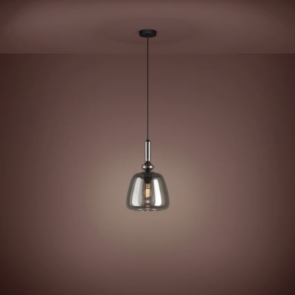 Eglo - Lustra ar auklu 1xE27/40W/230V dūmakains