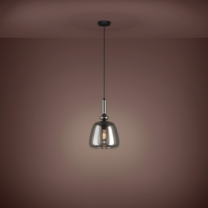 Eglo - Lustra ar auklu 1xE27/40W/230V dūmakains