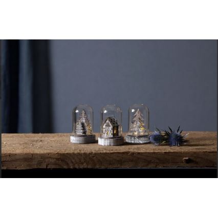 Eglo - KOMPLEKTS 3x LED Ziemassvētku rotājumi LED/0,06W/1xCR2032 brūni