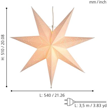 Eglo - Ziemassvētku rotājums 1xE14/25W/230V 54 cm