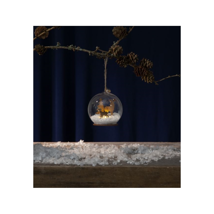 Eglo - LED Ziemassvetku dekorācija FAUNA 1xLED/0,06W/1xCR2032 brūna