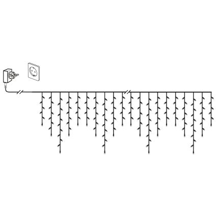 Eglo 410824 - LED Ziemassvētku āra virtene 480xLED/17x0,55m IP44 silti balta