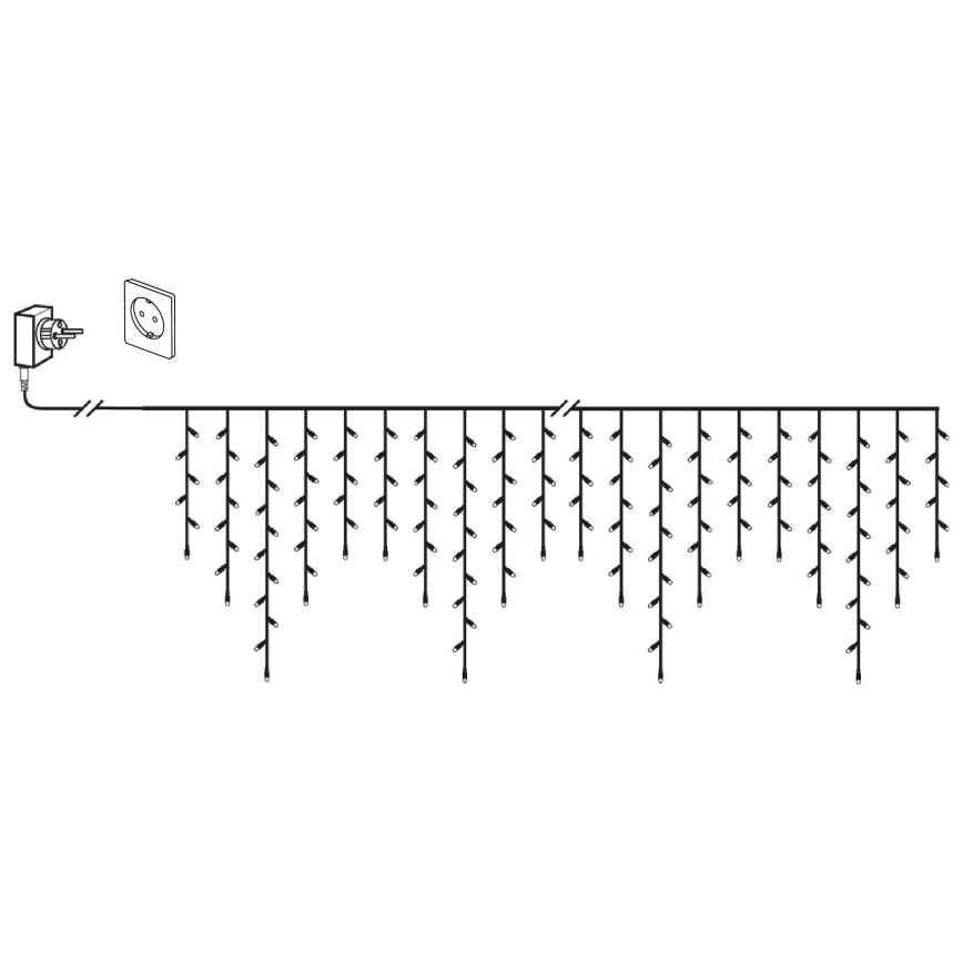 Eglo 410825 - LED Ziemassvētku āra virtene 960xLED/29x0,55m IP44 silti balta