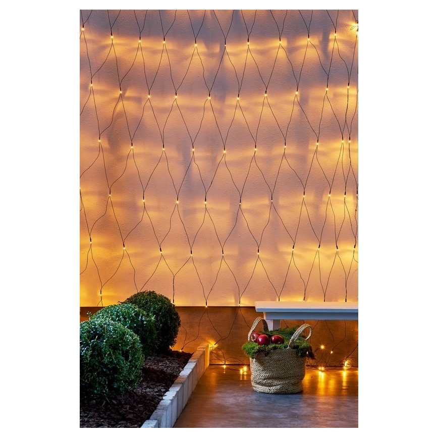Eglo - LED Ziemassvētku āra virtene 160xLED 2m IP44 silti balta