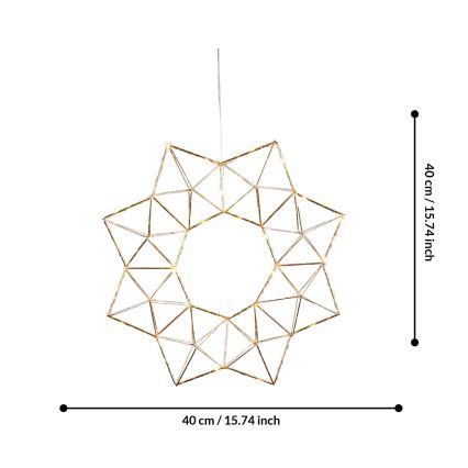 Eglo 411017 - LED Ziemassvētku rotājums EDGE LED/1,92W/3/230V zvaigzne