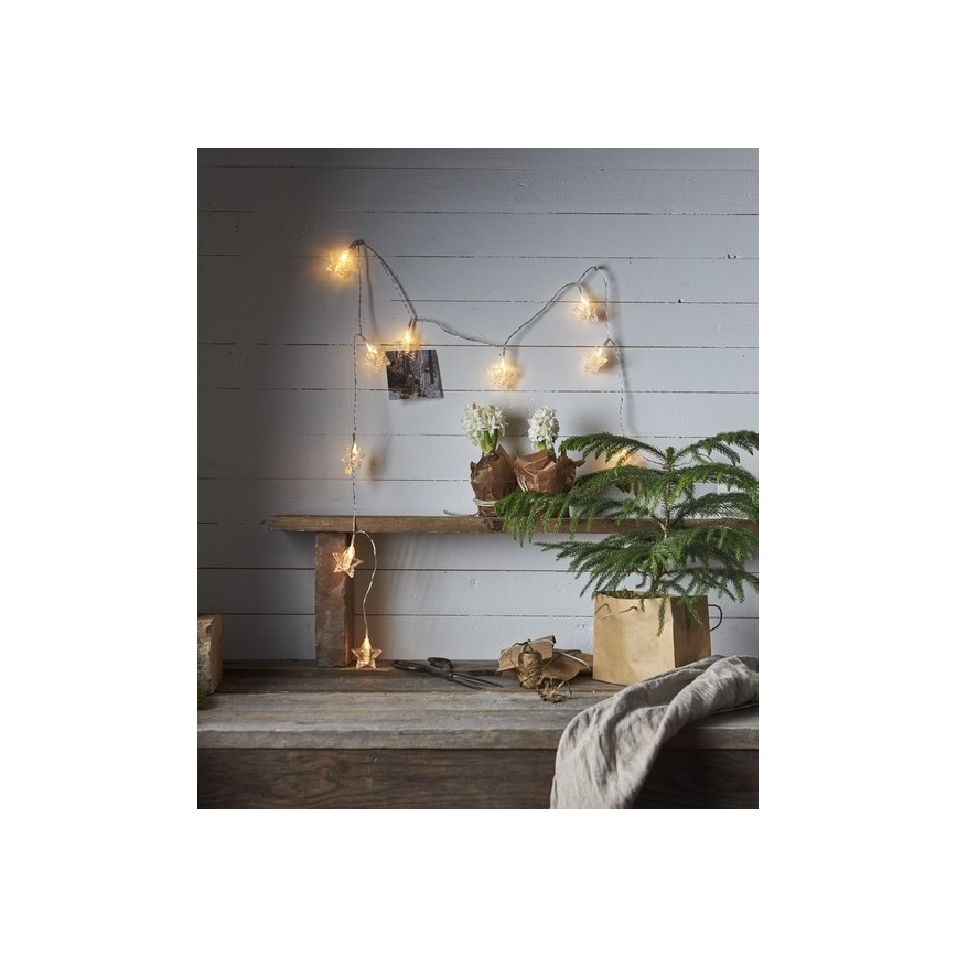 Eglo - LED Ziemassvētku virtene 10xLED 2,1m silti balta