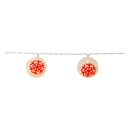 Eglo 411113 - LED Ziemassvētku virtene ORNAMENT 10xLED/3xAA 1,65m silti balta