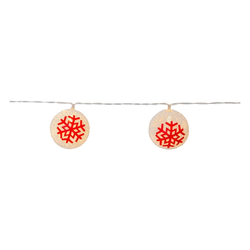 Eglo 411113 - LED Ziemassvētku virtene ORNAMENT 10xLED/3xAA 1,65m silti balta