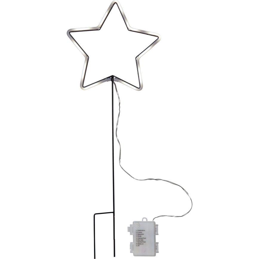 Eglo 411177 - LED āra ziemassvētku dekorācija NEONSTAR 72xLED/3xAA IP44