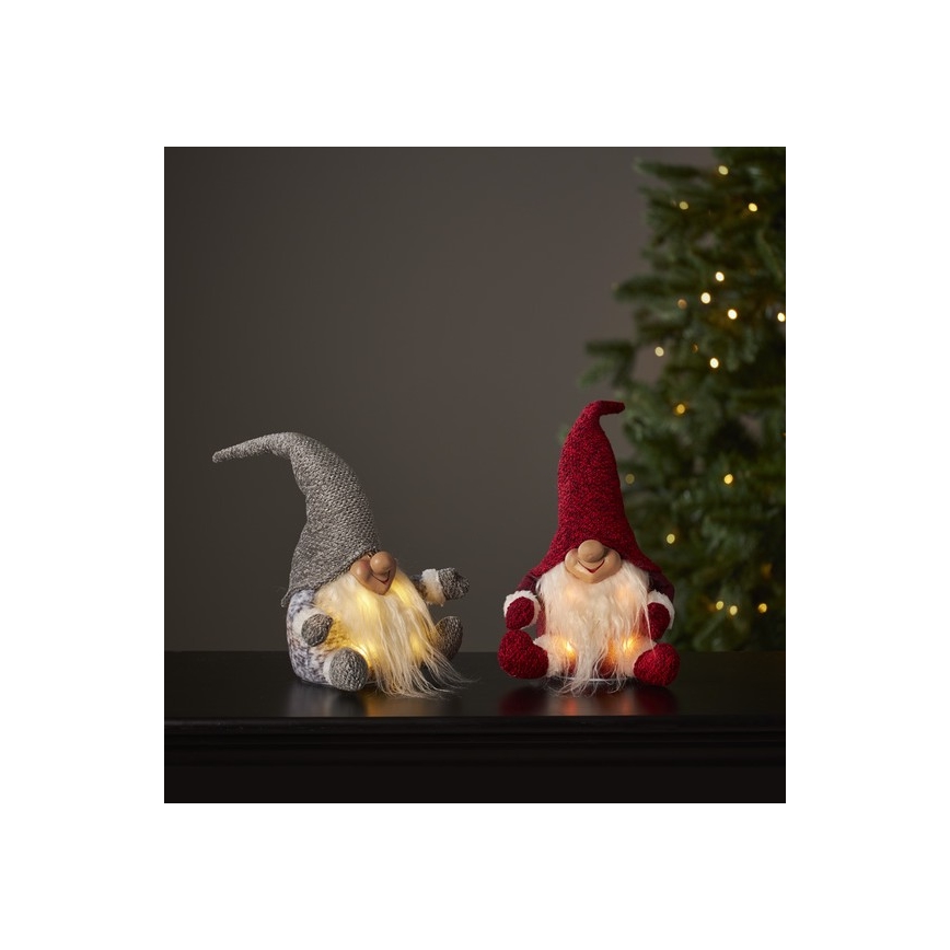 Eglo - LED Ziemassvētku rotājums 4xLED/0,06W/3xAA pelēks