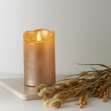 Eglo 411499 - LED svece FLAMME RUSTIC LED/2xAA zelta krāsā