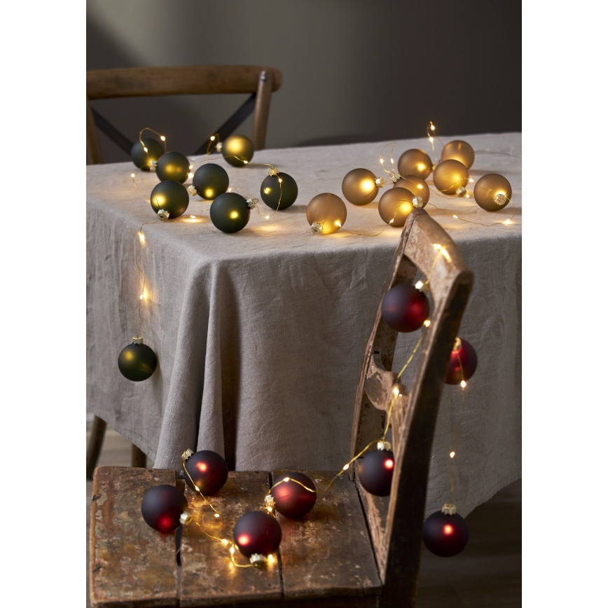 Eglo 411557 - Dekoratīva virtene BLISS 22xLED/3xAA 1,6m silti balta